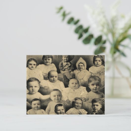 Creepy viktorianisches schlechtes Kinderporträt Postkarte (Stehend Vorderseite)