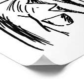 creepy villain cartoon art poster (Ecke)