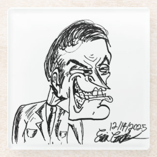 creepy villain cartoon glasuntersetzer