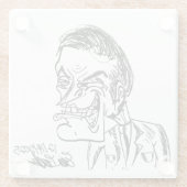 creepy villain cartoon glasuntersetzer (Rückseite)