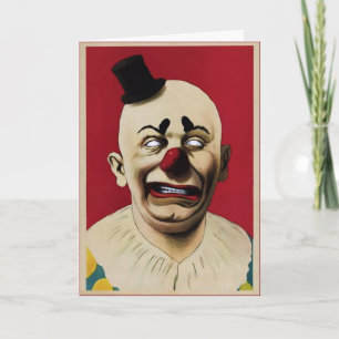 Creepy Vintag Clown Geburtstagskarte Feiertagskarte