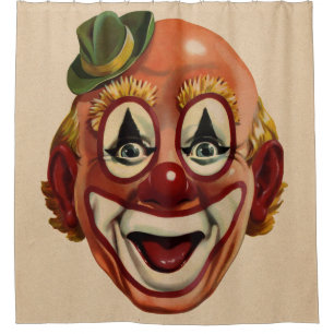 Creepy Vintag Clown-Gesicht Duschvorhang