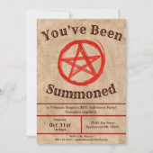 Creepy Vintag Pentagram Hall Einladung (Vorderseite)