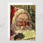 Creepy Vintag Santa Christmas Card Feiertagskarte (Vorne/Hinten)