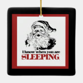 Creepy Vintag Santa Keramikornament (Rückseite)