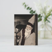 Creepy Vintag Santa Postcard Postkarte (Stehend Vorderseite)
