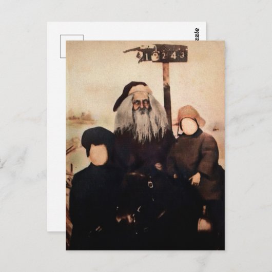 Creepy Vintag Santa Postcard Postkarte (Vorne/Hinten)