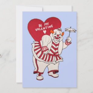 Creepy Vintag Valentine's Day Clown Feiertagskarte