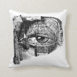 Creepy Vintages Augapfel-Anatomie-Diagramm Kissen