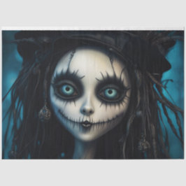 Creepy Voodoo Doll Frau Dekoupage Paper Seidenpapier