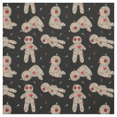 Creepy Voodoo Dolls Goth Hallowen Stoff (Muster)
