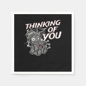 Creepy Voodoo Puppe Hexenkunst Denken Sie an Yo Serviette (Vorderseite)