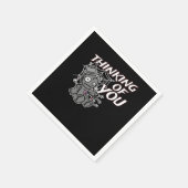 Creepy Voodoo Puppe Hexenkunst Denken Sie an Yo Serviette (Ecke)