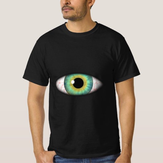 Creepy Weird Evil Blue Eye Iris Eyeball Cyclops T-Shirt (Vorderseite)