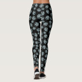 Creepy White Halloween Pumpkin Leggings (Rückseite)