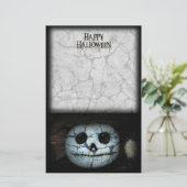 Creepy White Pumpkin Briefpapier (Stehend Vorderseite)