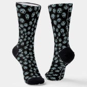 Creepy White Pumpkin Halloween Socken (Gewinkelt)