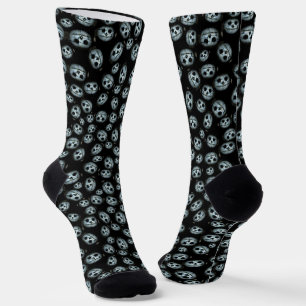 Creepy White Pumpkin Halloween Socken