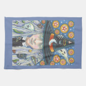 CREEPY WITCH EVIL EYE HALLOWEEN GOTH KITCHEN TOWEL GESCHIRRTUCH (Horizontal)