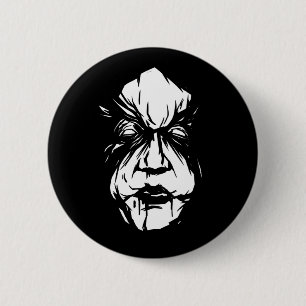 Creepy Witch Face Button