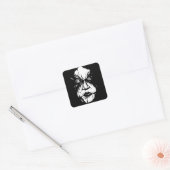 Creepy Witch Face Quadratischer Aufkleber (Umschlag)