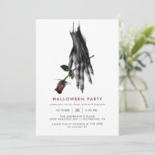 Creepy Witch Hand | Modern Halloween Party Einladung (Stehend Vorderseite)