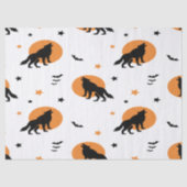 Creepy Wolf Pack Halloween Seidenpapier (Vorderseite)