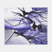 Creepy Woman Monster Macabre Art Fleecedecke (Vorderseite (Horizontal))