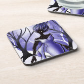 Creepy Woman Monster Macabre Art Getränkeuntersetzer (Linke Seite)