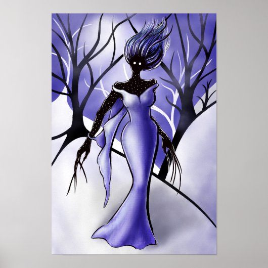 Creepy Woman Monster Macabre Art Poster (Vorne)