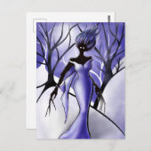 Creepy Woman Monster Macabre Art Postkarte (Vorne/Hinten)