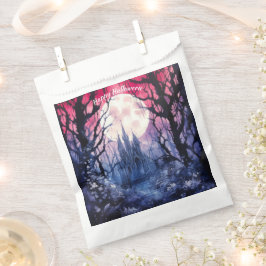 Creepy Woods Castle Full Moon Happy Halloween Geschenktütchen