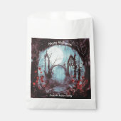 Creepy Woods Full Moon Happy Halloween Geschenktütchen (Vorderseite)