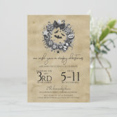 Creepy Wreath Einladung (Stehend Vorderseite)