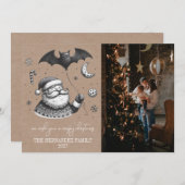 Creepy Wreath Feiertagskarte (Vorne/Hinten)