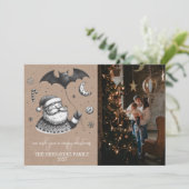 Creepy Wreath Feiertagskarte (Stehend Vorderseite)