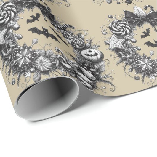 Creepy Wreath Geschenkpapier (Rolleneckpunkt)