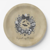 Creepy Wreath Pappteller (Vorderseite)