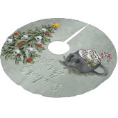 Creepy XMAS | Eine sehr gotische Tasse Polyester Weihnachtsbaumdecke (Schrägansicht)