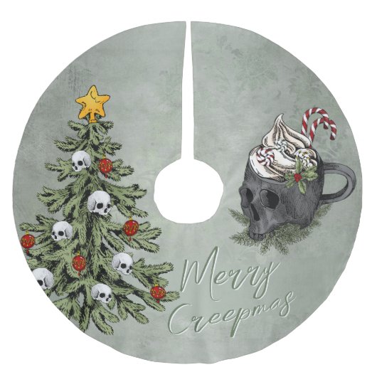 Creepy XMAS | Eine sehr gotische Tasse Polyester Weihnachtsbaumdecke (Vorderseite)