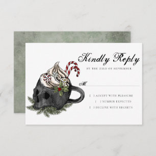 Creepy XMAS   Eine sehr gotische Tasse RSVP Karte