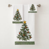 Creepy XMAS | Eine sehr gotische Weihnachtsbaumgru Badhandtuch Set (Insitu)