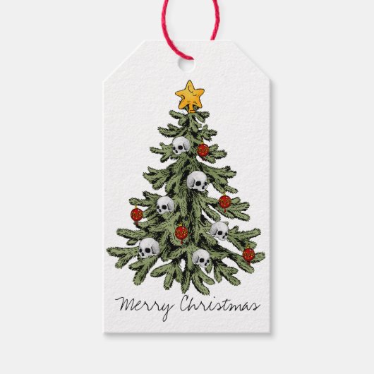 Creepy XMAS | Eine sehr gotische Weihnachtsbaumgru Geschenkanhänger (Vorderseite)