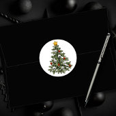 Creepy XMAS | Eine sehr gotische Weihnachtsbaumgru Runder Aufkleber
