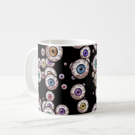 Creepy zerstreute Augäpfel - Tasse (Vorderseite Links)