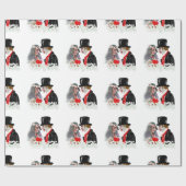 Creepy Zombie Braut und Bräutigam Hochzeitsgeschen Geschenkpapier (Flach)