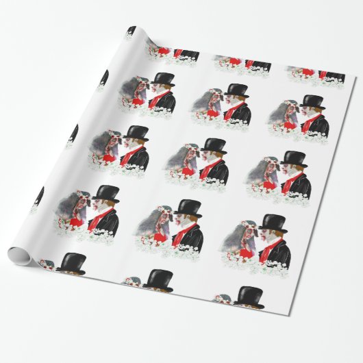 Creepy Zombie Braut und Bräutigam Hochzeitsgeschen Geschenkpapier (Ungerollt)