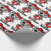 Creepy Zombie Bridesmaid bei Wedding Gift Wrap Geschenkpapier (Ecke)