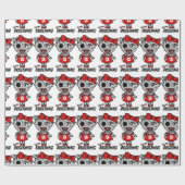 Creepy Zombie Bridesmaid bei Wedding Gift Wrap Geschenkpapier (Flach)