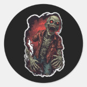 Creepy Zombie Halloween Sticker | Untot (Vorderseite)